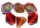 Half Rainbow Glass Beads - click here for large view